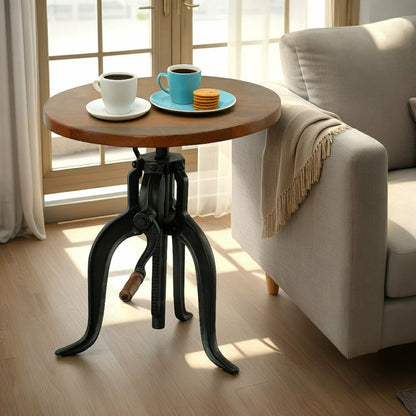 Regan Adjustable Accent Table, Chestnut | Plow & Hearth