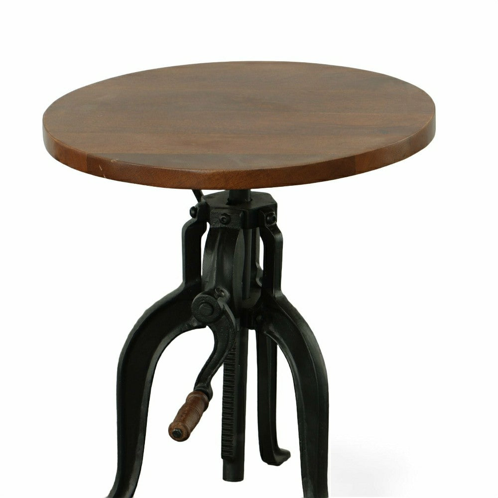 Regan Adjustable Accent Table, Chestnut | Plow & Hearth