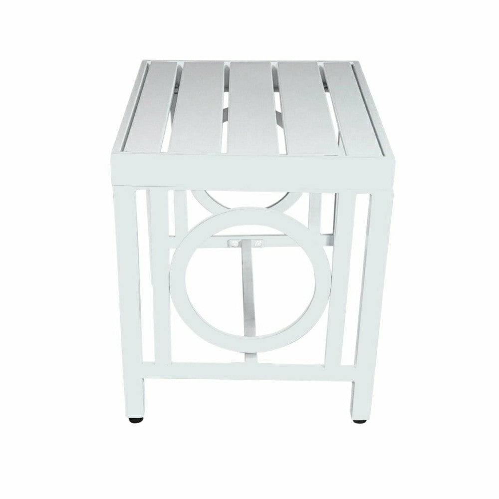 Grammercy Outdoor Side Table, White | Plow & Hearth