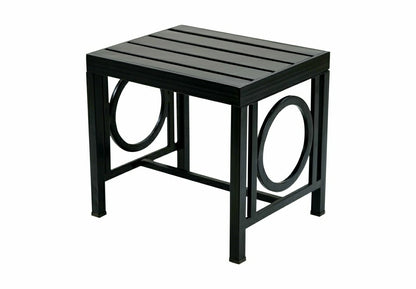 Grammercy Outdoor Side Table, Black | Plow & Hearth