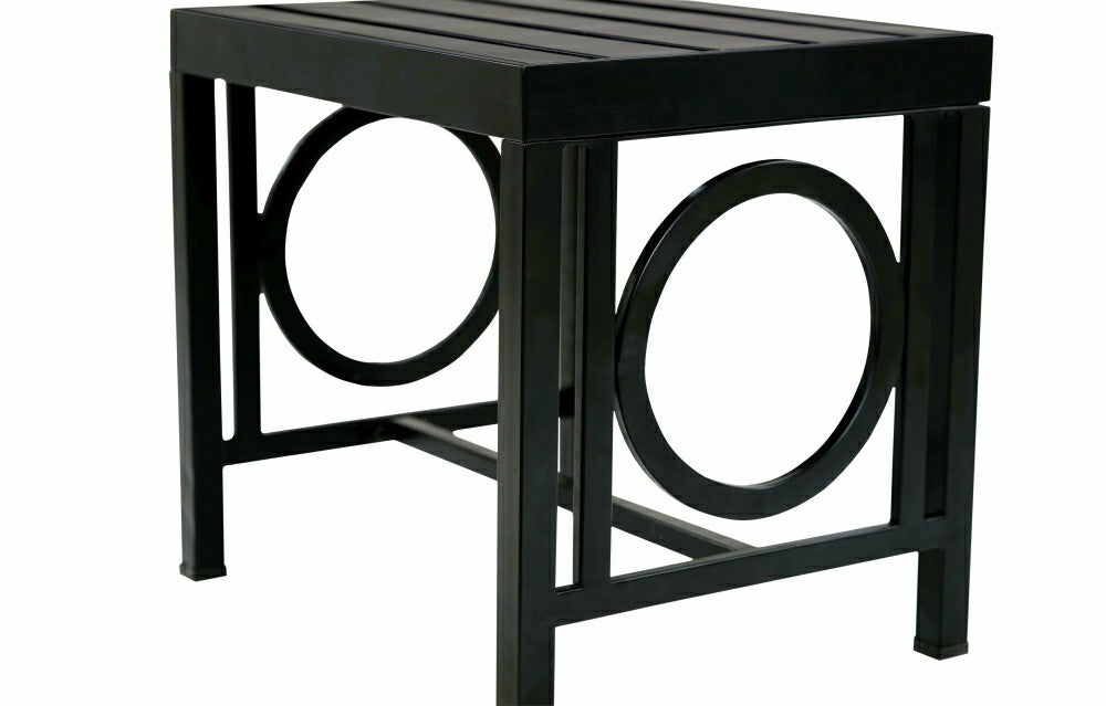 Grammercy Outdoor Side Table, Black | Plow & Hearth