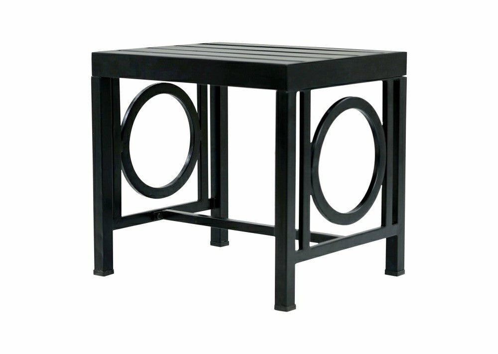 Grammercy Outdoor Side Table, Black | Plow & Hearth