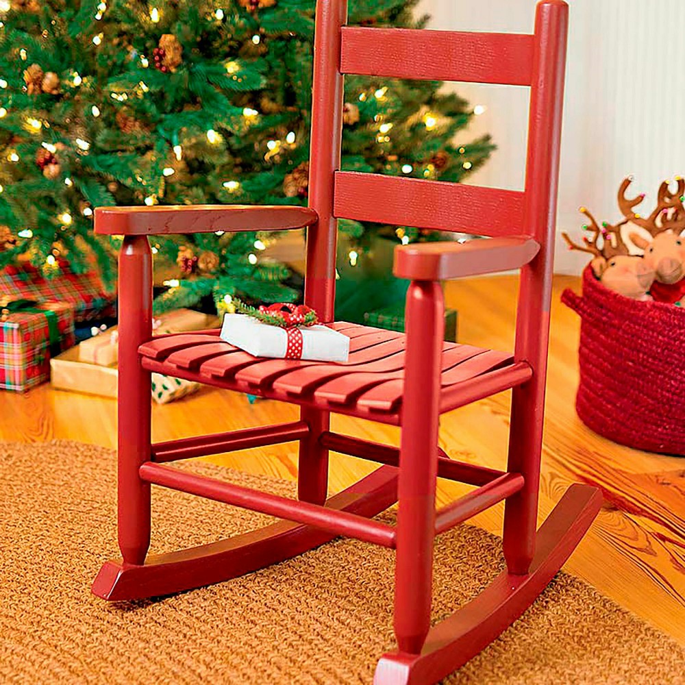 Child's Oak Ladderback Rocker | Plow & Hearth