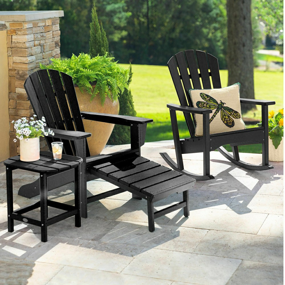 POLYWOOD Adirondack Chair with Ottoman | Plow & Hearth