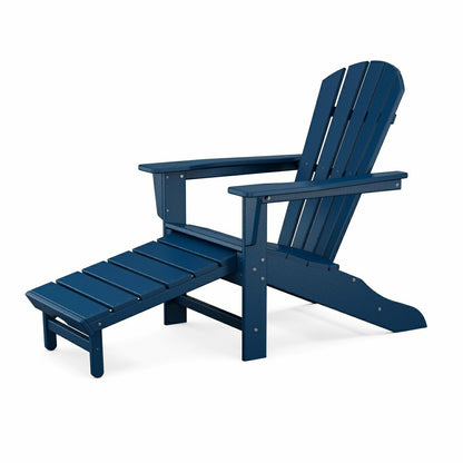 POLYWOOD Adirondack Chair with Ottoman | Plow & Hearth