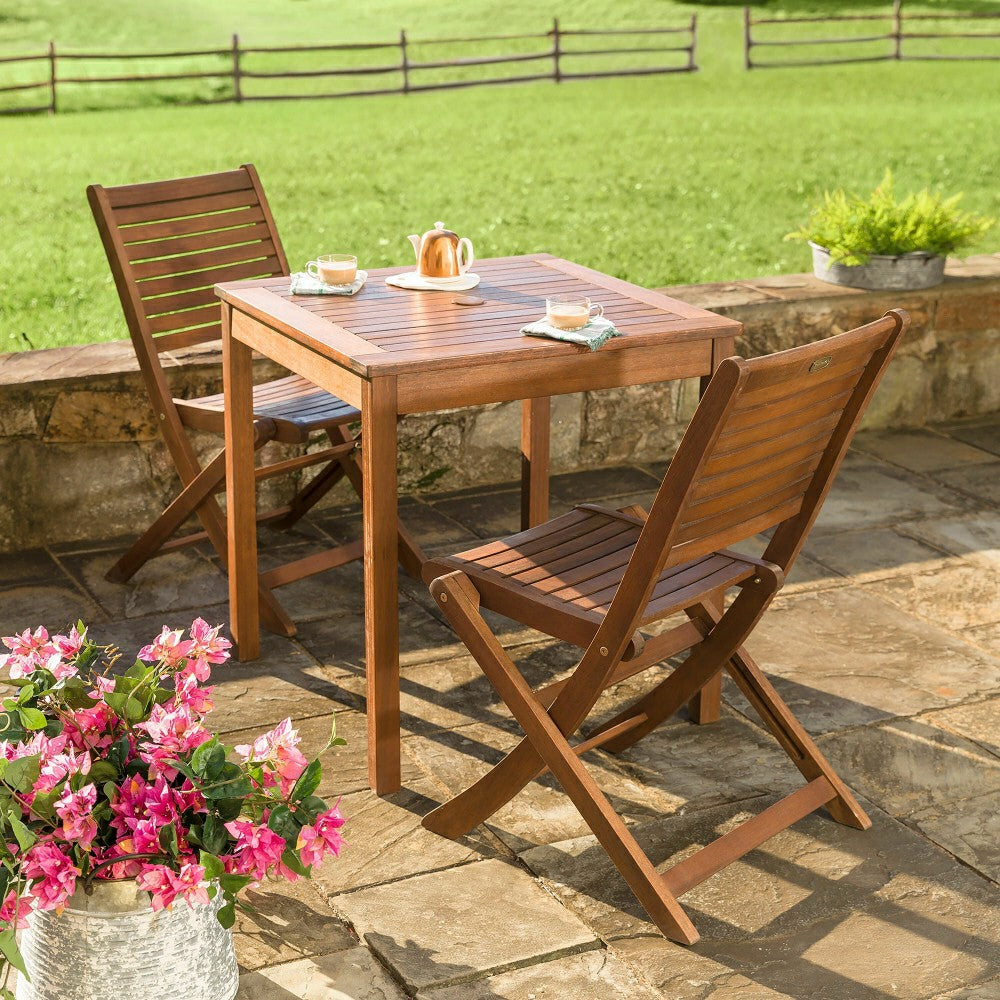 Eucalyptus Folding Bistro Chairs, Set of 2 | Plow & Hearth