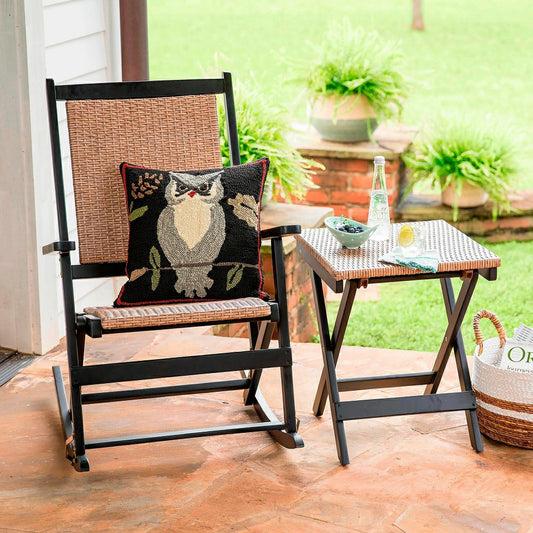 Claytor Folding Eucalyptus Outdoor Rocker | Plow & Hearth