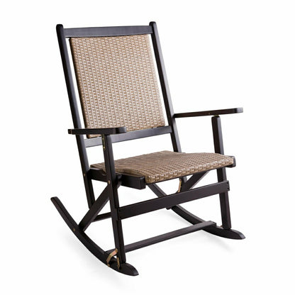 Claytor Folding Eucalyptus Outdoor Rocker | Plow & Hearth
