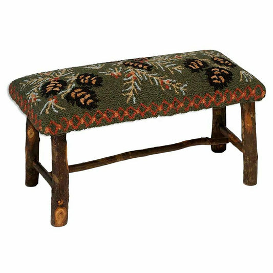 Pine Cone Upholstered Bench | Plow & Hearth