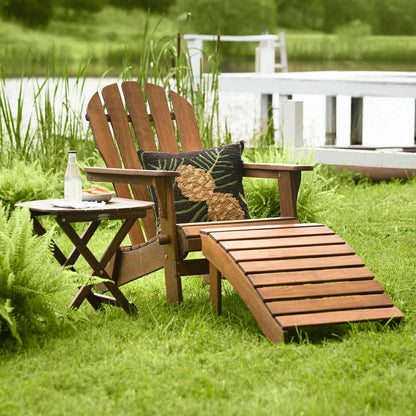 Wooden Adirondack Ottoman | Plow & Hearth