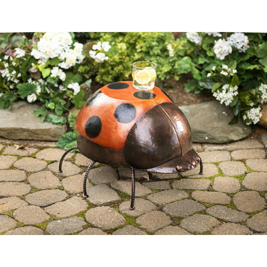 Metal Lady Bug Side Table/Foot Stool | Plow & Hearth