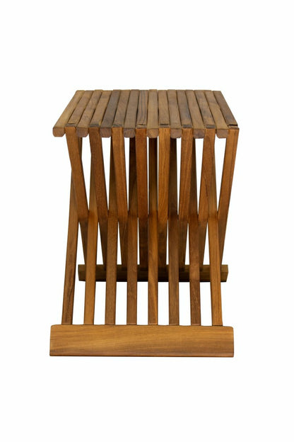 Winchester Teak Folding Stool | Plow & Hearth