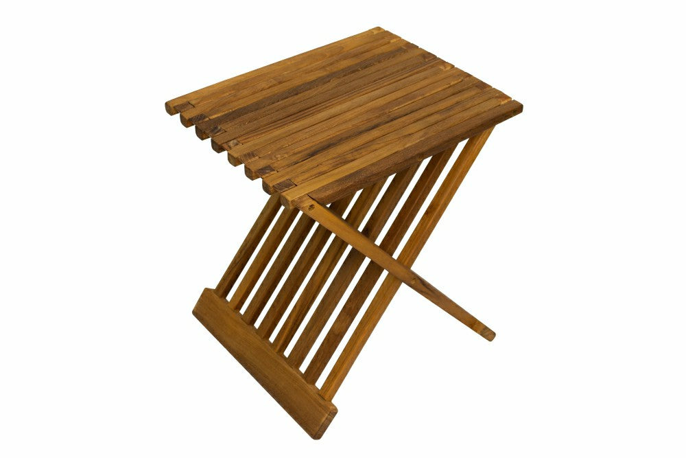 Winchester Teak Folding Stool | Plow & Hearth