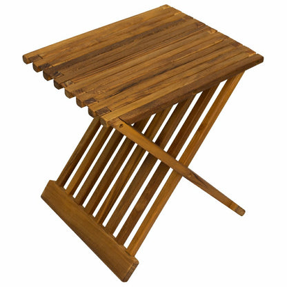 Winchester Teak Folding Stool | Plow & Hearth