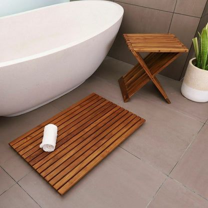 Winchester Teak Folding Stool | Plow & Hearth