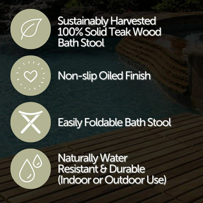 Winchester Teak Folding Stool | Plow & Hearth