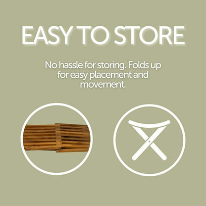 Winchester Teak Folding Stool | Plow & Hearth
