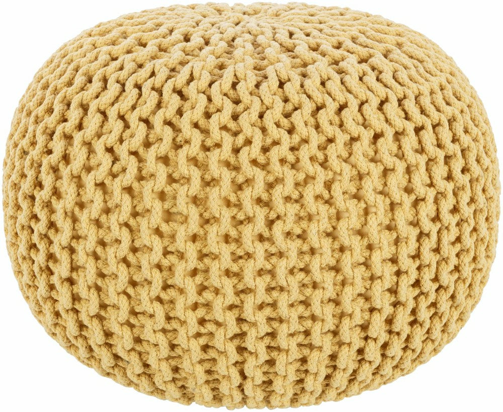 Yablanitsa Orange Knitted Pouf | Plow & Hearth