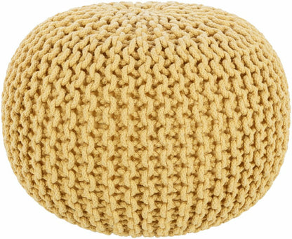 Yablanitsa Orange Knitted Pouf | Plow & Hearth