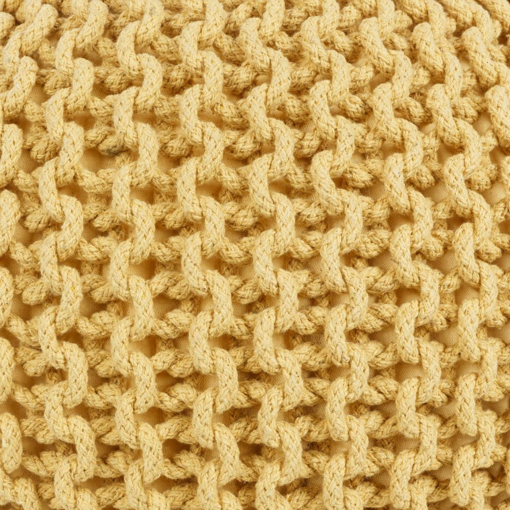 Yablanitsa Orange Knitted Pouf | Plow & Hearth