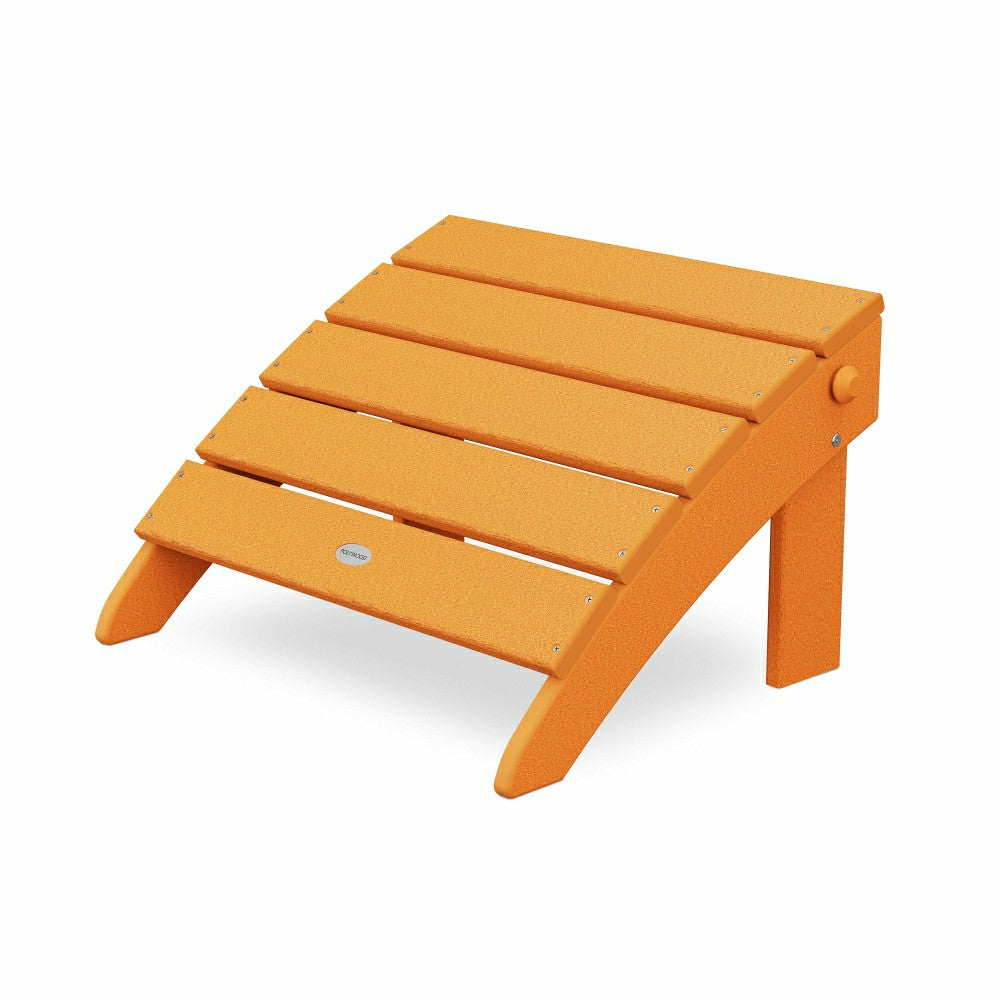 POLYWOOD® Classic Oversized Adirondack Folding Ottoman | Plow & Hearth