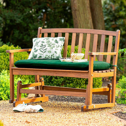 Eucalyptus Wood Love Seat Glider | Plow & Hearth