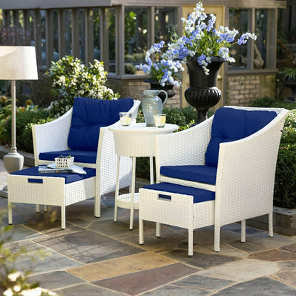 Harbor Moon Chat Set with Hideaway Ottomans and Cooler Table | Plow & Hearth