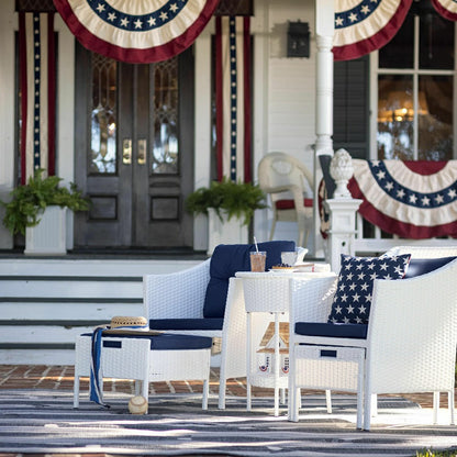 Harbor Moon Chat Set with Hideaway Ottomans and Cooler Table | Plow & Hearth