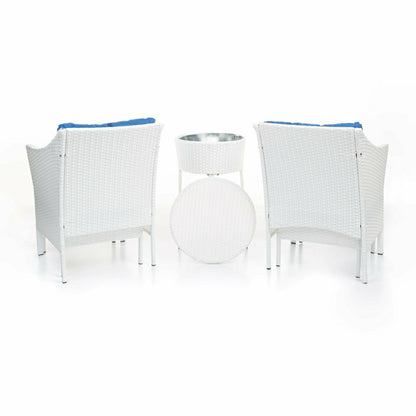 Harbor Moon Chat Set with Hideaway Ottomans and Cooler Table | Plow & Hearth