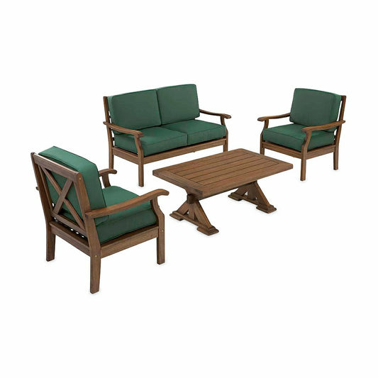 Claremont Deep Seating Love Seat Set w/Cushions | Plow & Hearth