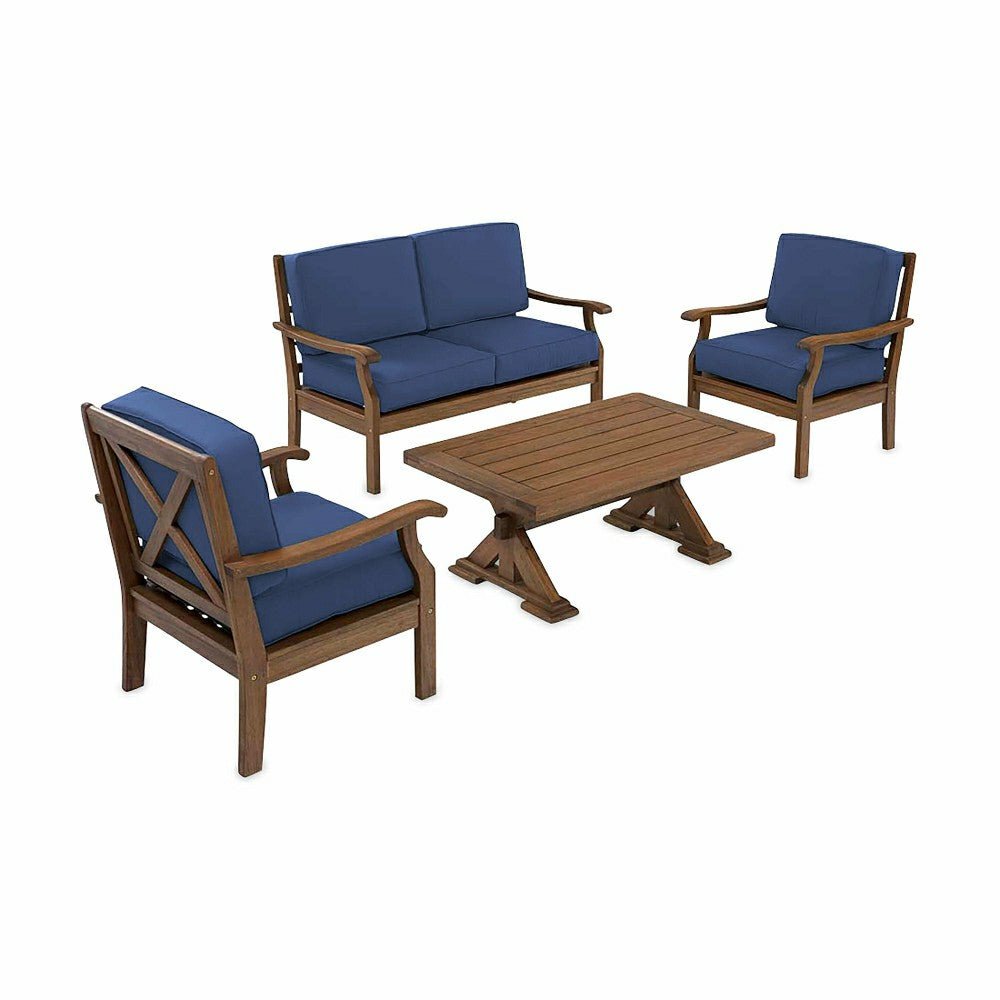 Claremont Deep Seating Love Seat Set w/Cushions | Plow & Hearth