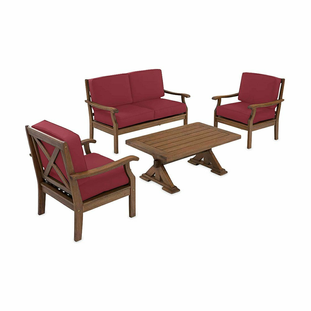 Claremont Deep Seating Love Seat Set w/Cushions | Plow & Hearth