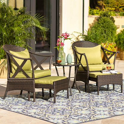 Wicker Patio Furniture Set with Cushions | Plow & Hearth