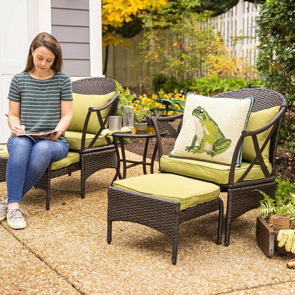Wicker Patio Furniture Set with Cushions | Plow & Hearth