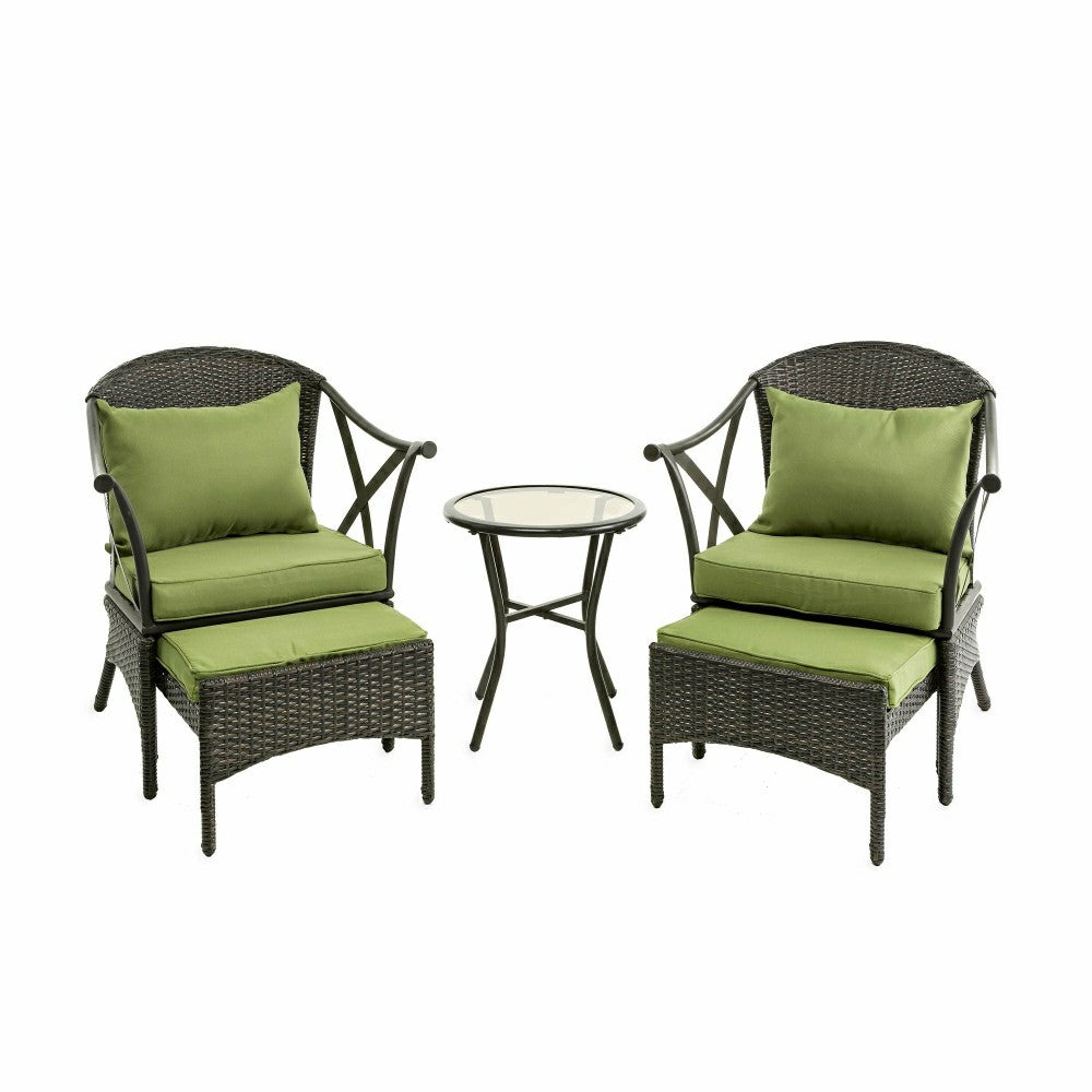 Wicker Patio Furniture Set with Cushions | Plow & Hearth