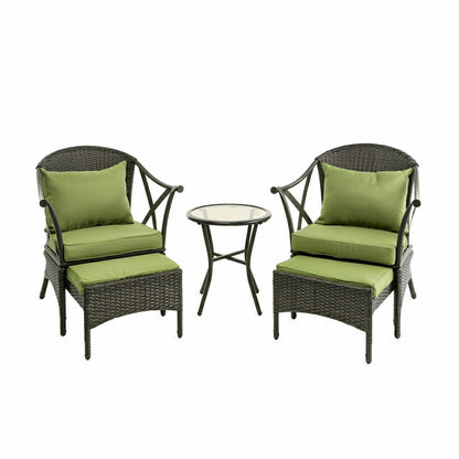 Wicker Patio Furniture Set with Cushions | Plow & Hearth