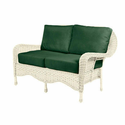 Prospect Hill Outdoor Wicker Deep Seating Love Seat w/Cushions | Plow & Hearth