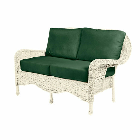 Prospect Hill Outdoor Wicker Deep Seating Love Seat w/Cushions | Plow & Hearth