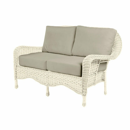 Prospect Hill Outdoor Wicker Deep Seating Love Seat w/Cushions | Plow & Hearth