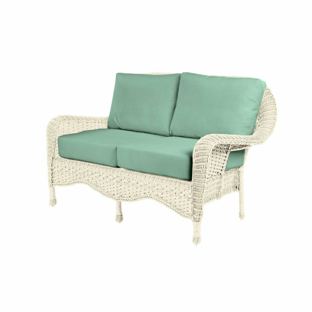 Prospect Hill Outdoor Wicker Deep Seating Love Seat w/Cushions | Plow & Hearth