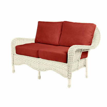Prospect Hill Outdoor Wicker Deep Seating Love Seat w/Cushions | Plow & Hearth