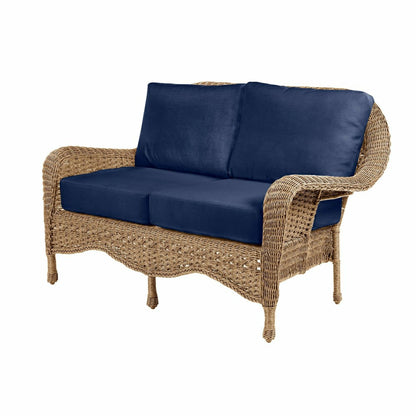 Prospect Hill Outdoor Wicker Deep Seating Love Seat w/Cushions | Plow & Hearth