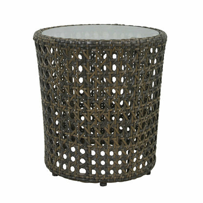 Wicker Conversation Set with Ottomans and Sunbrella Cushions, 5-Piece  | Plow & Hearth
