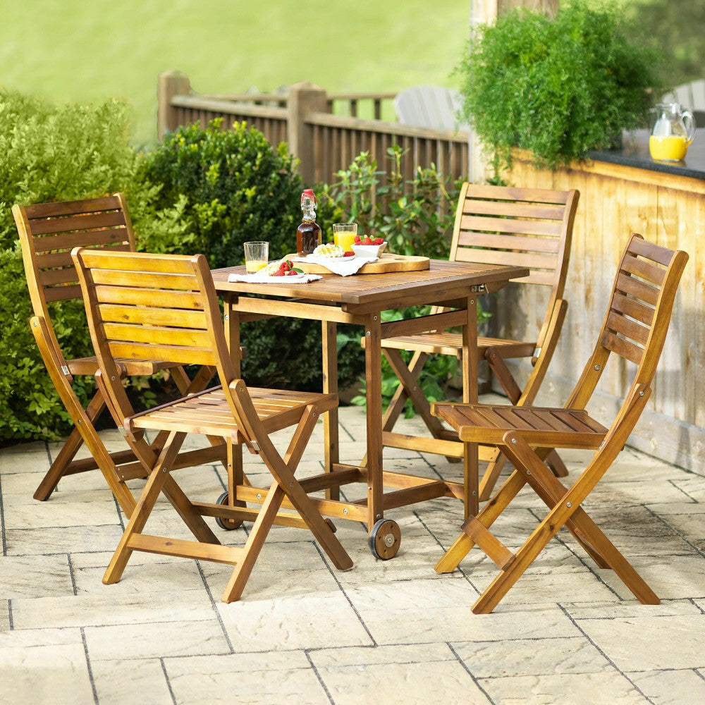 Kingswood 5 Piece Folding Table and Chair Set | Plow & Hearth