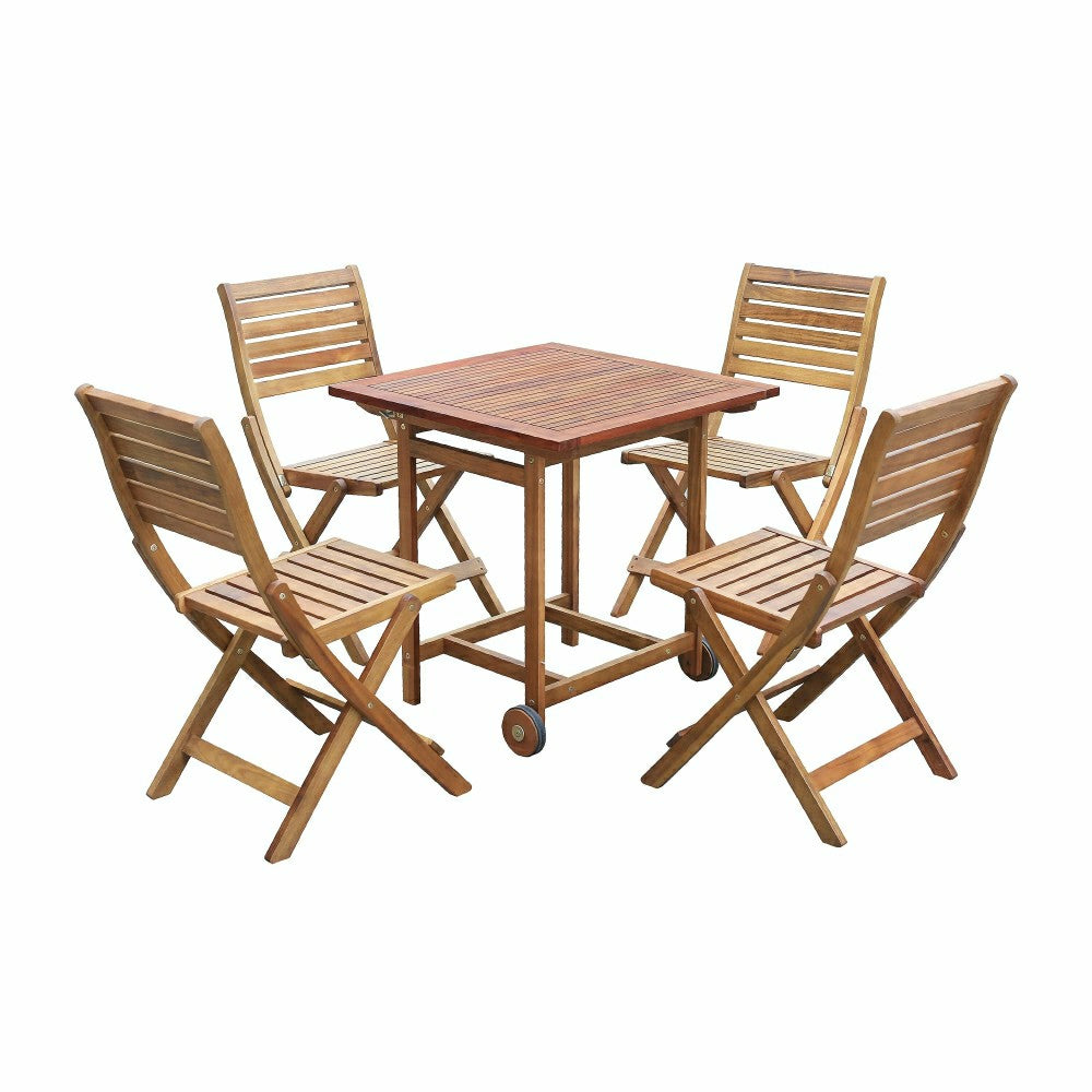 Kingswood 5 Piece Folding Table and Chair Set | Plow & Hearth