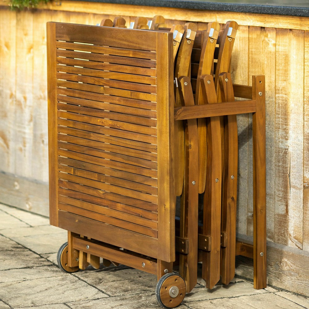 Kingswood 5 Piece Folding Table and Chair Set | Plow & Hearth