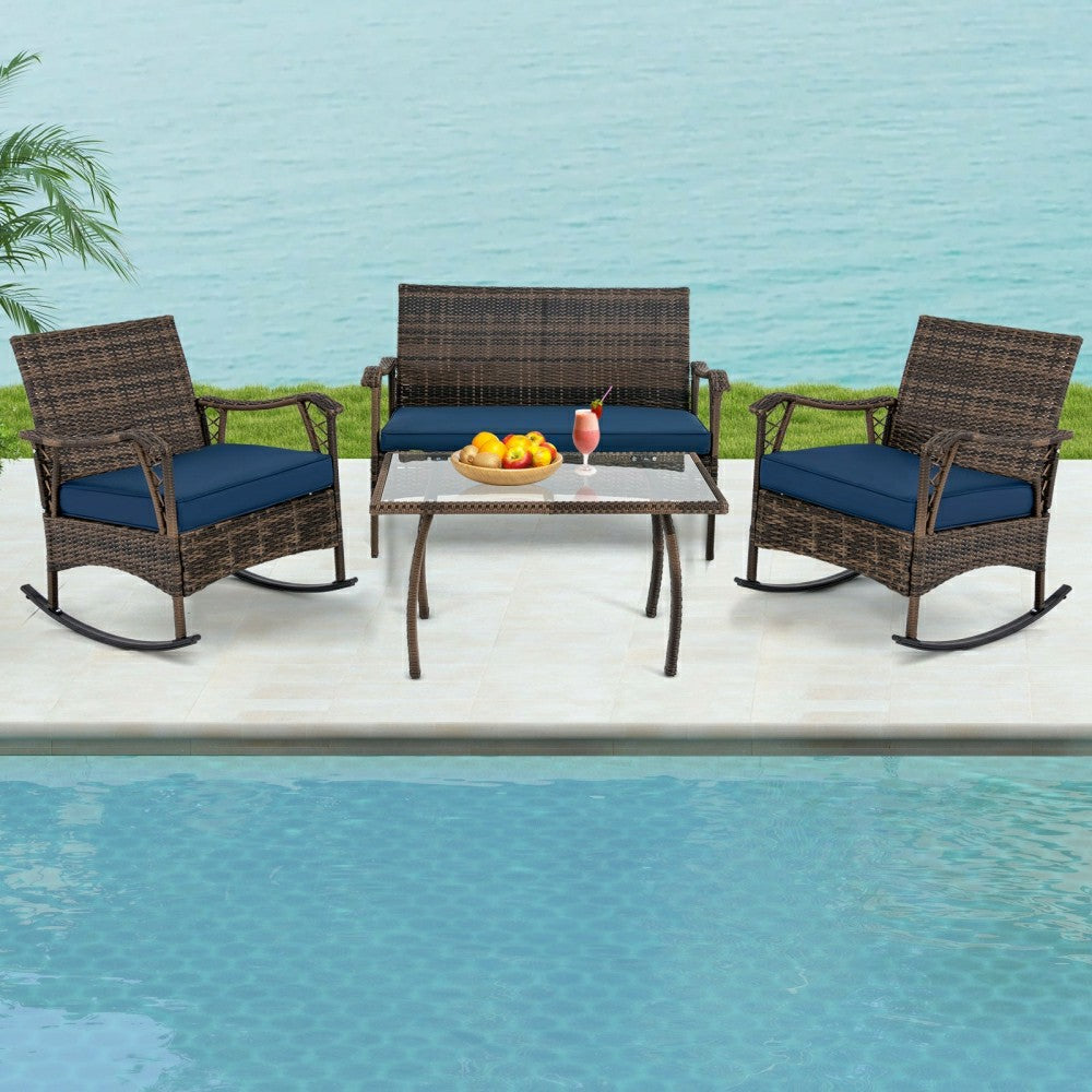 Outdoor Wicker Rocking Set | Plow & Hearth