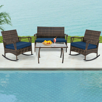 Outdoor Wicker Rocking Set | Plow & Hearth