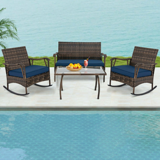 Outdoor Wicker Rocking Set | Plow & Hearth