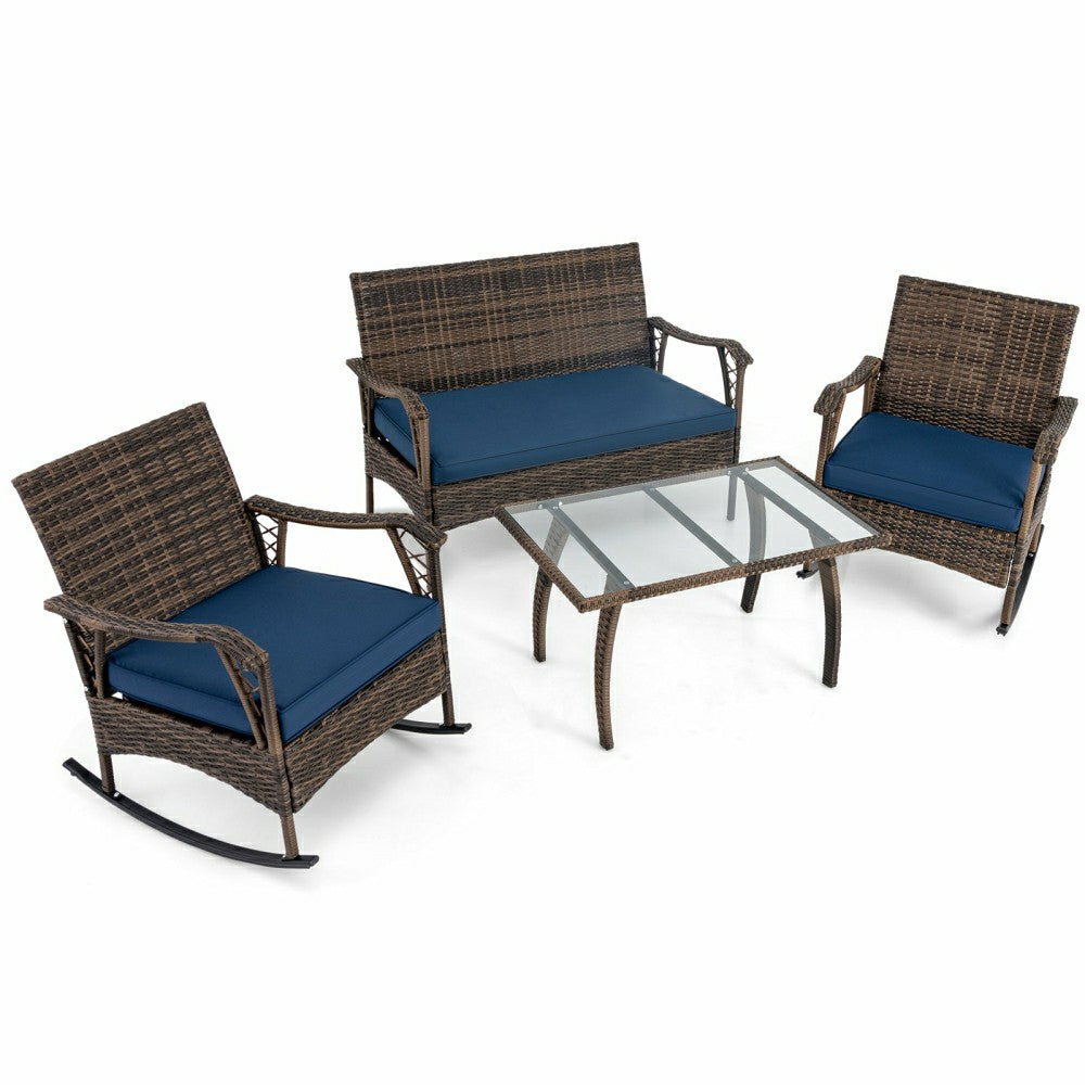 Outdoor Wicker Rocking Set | Plow & Hearth